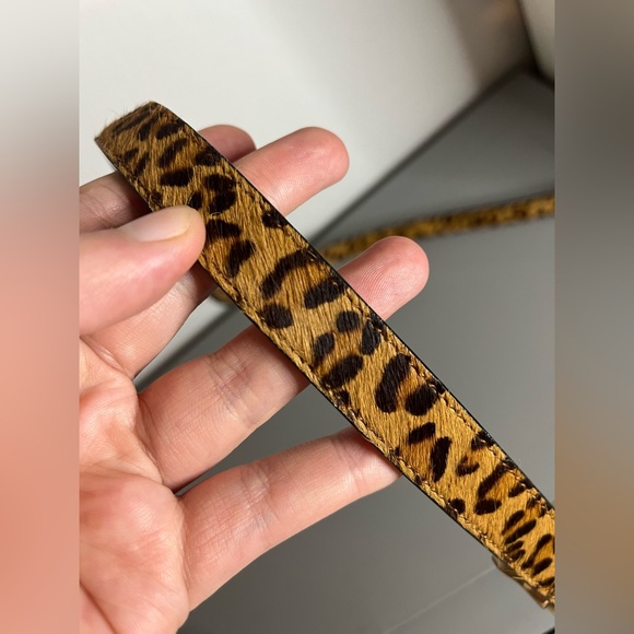Banana Republic Madmen Cheetah Print Dyed Real Animal Fur Leather Vintage Belt S main image 12